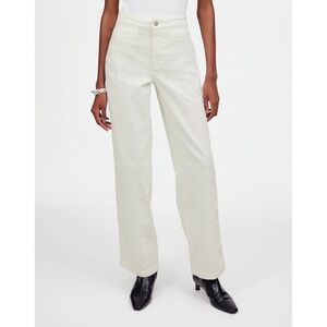 NWT‎ Madewell Emmett Wide Leg Pant Corduroy Welt Pocket Edition Winter White 29